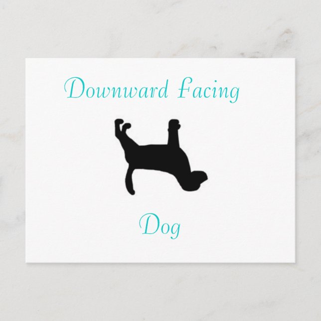 Yoga Downward Facing Dog Post Card Postkarte (Vorderseite)