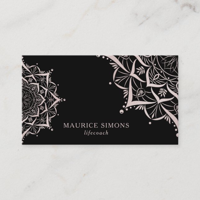 Yoga-Dozent Mandala Yoga-Trainer Zen Visitenkarte (Vorderseite)