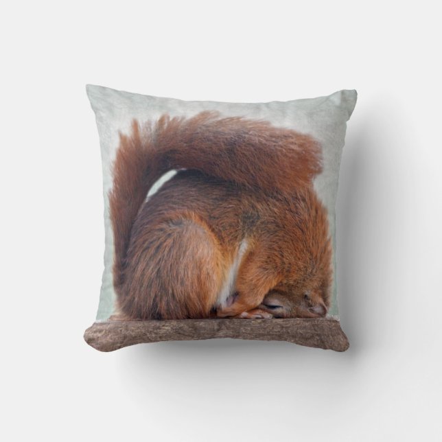 Yoga Eichhörnchen Kissen (Vorderseite)