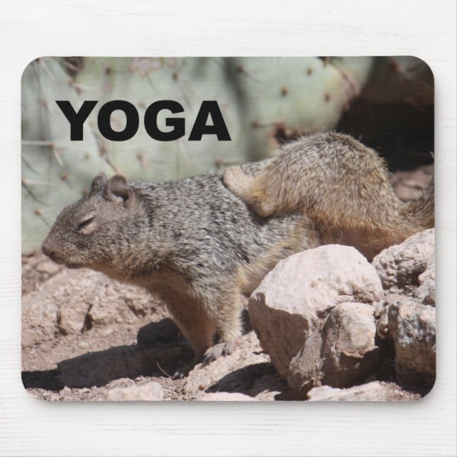 Yoga-Eichhörnchen Mousepad (Vorne)