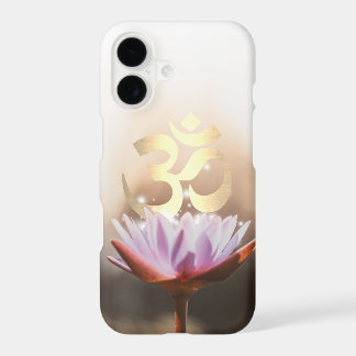 Yoga-elegantes Lotos-Blumen-u. Goldom-Symbol
