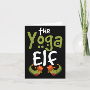 Yoga Elf Funny Weihnachts Weihnachts-Weihnachts-Pa Karte