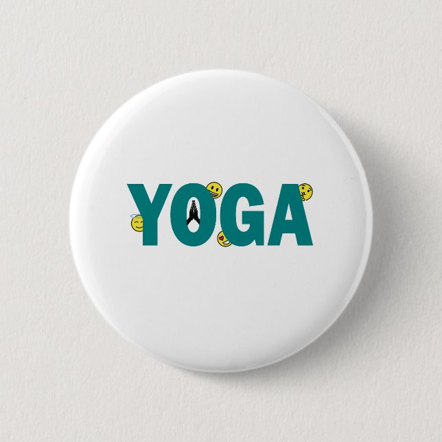 Yoga-Emoji-Button Button (Vorderseite)