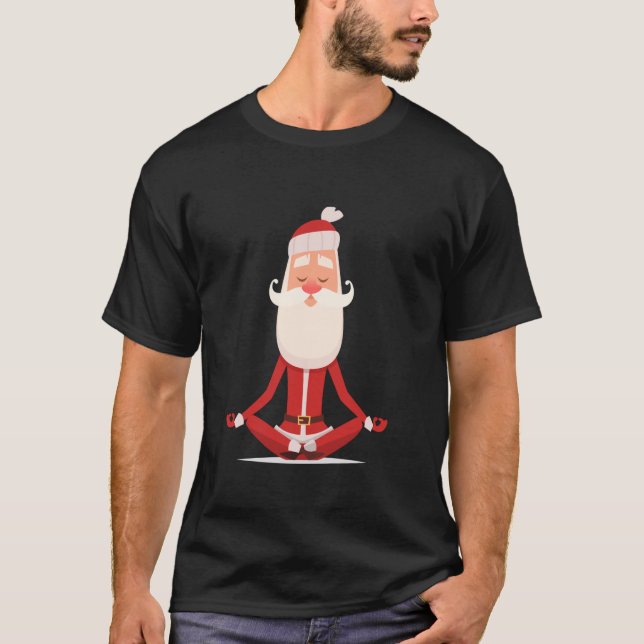 Yoga Fans Frohe Weihnachtsstress T-Shirt (Vorderseite)
