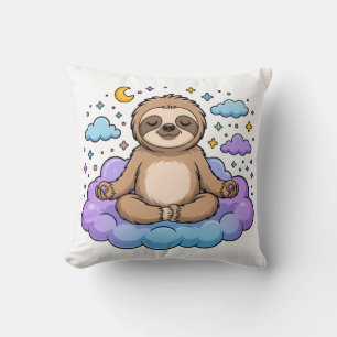 Yoga Faultier-Posen Kissen