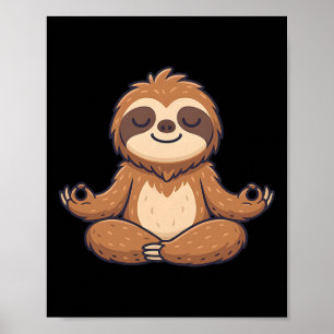 Yoga Faultier Poster