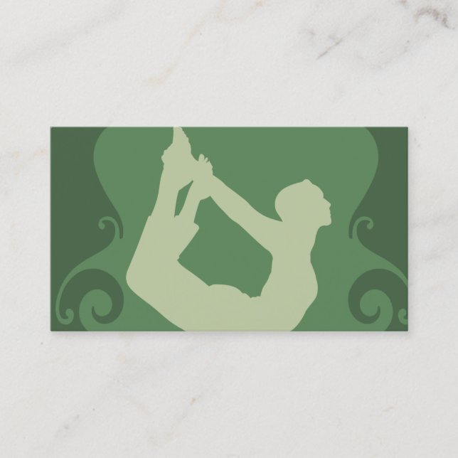 Yoga Fitness Business Card Visitenkarte (Vorderseite)