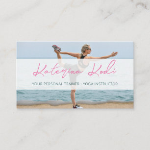 Yoga-Fitness-Instuktor QR-Visitenkarte Visitenkarte