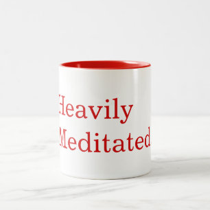 Yoga-Fitness stark meditiert Zweifarbige Tasse