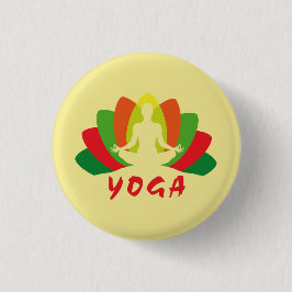 Yoga Flor de Loto Button