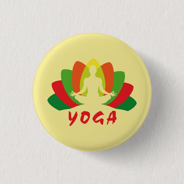 Yoga Flor de Loto Button (Vorderseite)