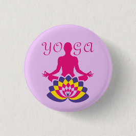 Yoga Flor de Loto Button