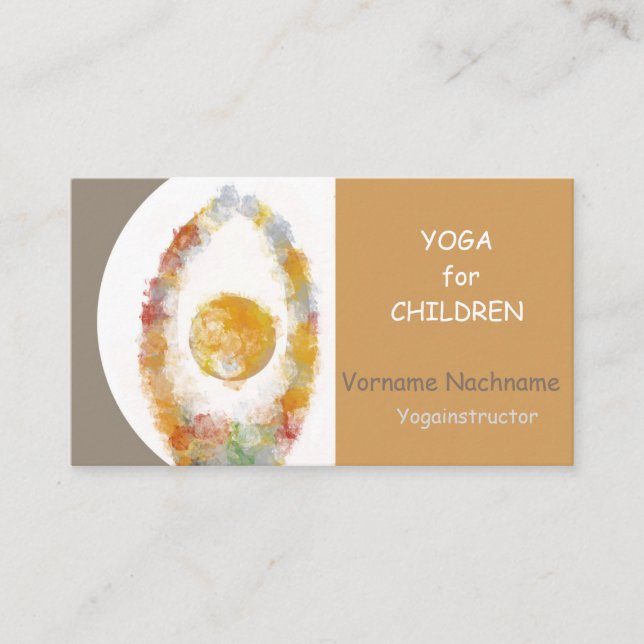 Yoga for children visitenkarte (Vorderseite)