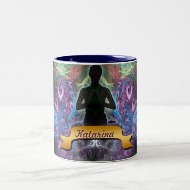 Yoga Fraktal Magic Spiritual Art Tasse (Mittel)