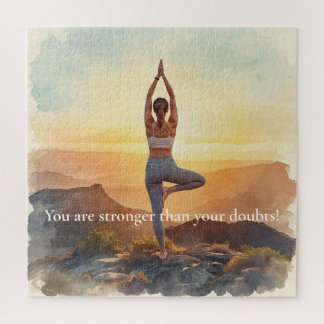 Yoga-Frau - Achtsamkeit Morgen Puzzle