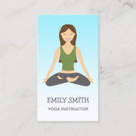 Yoga-Frau in Lotus Pose Yoga-Lehrerin Visitenkarte