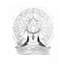 Yoga-Frau in Lotus-Position