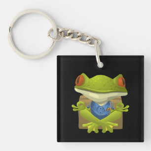 Yoga Frog Acrylic Schlüsselanhänger