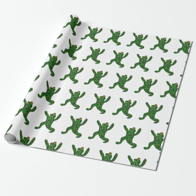Yoga Frog Krieger-Pose Geschenkpapier (Ungerollt)