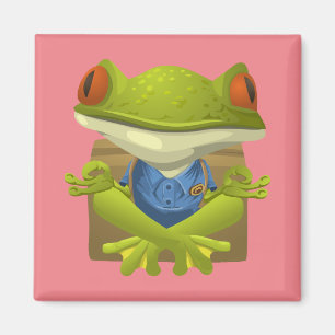 Yoga Frog Magnet