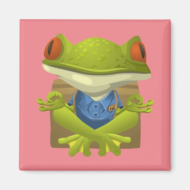 Yoga Frog Magnet (Vorne)