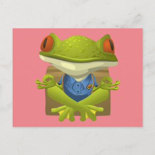Yoga Frog Postkarte