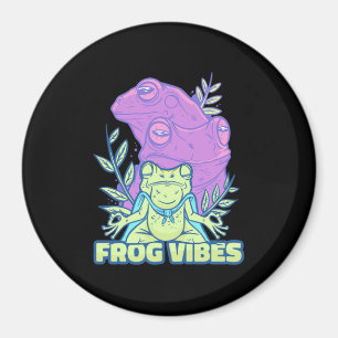 Yoga Frog Vibes Magnet