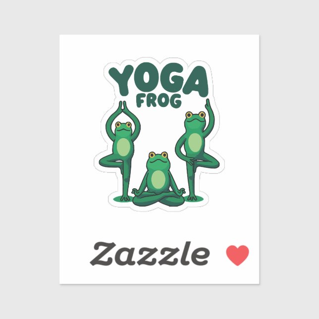 Yoga Frogs Aufkleber (Blatt)