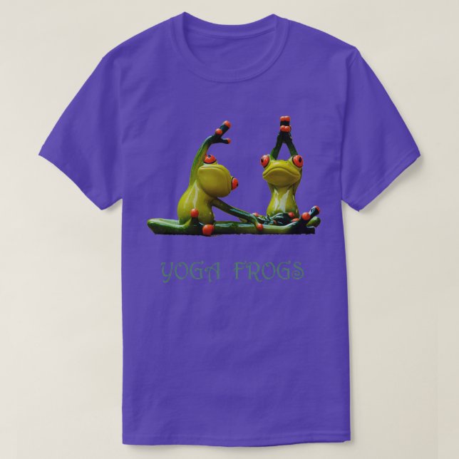 Yoga Frogs Fitness Design 1 T-Shirt (Design vorne)