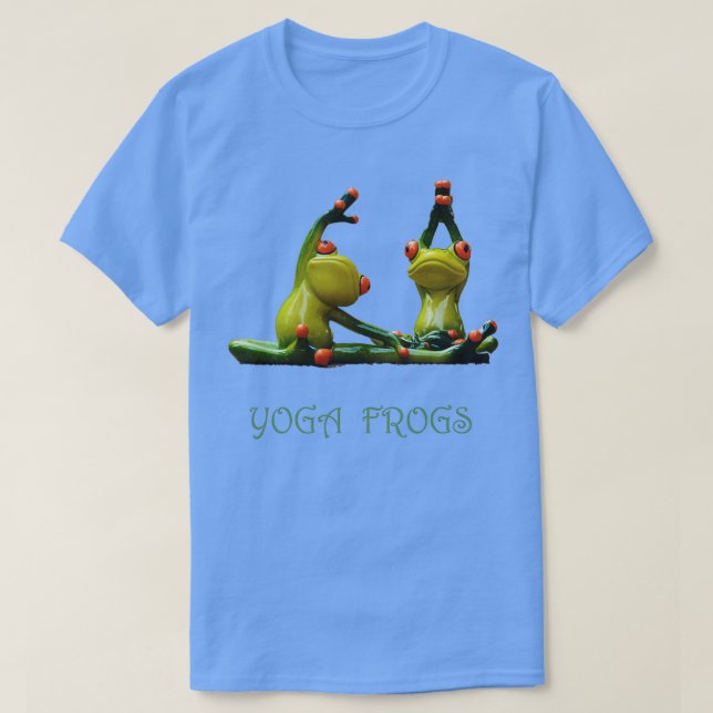 Yoga Frogs Fitness Design T-Shirt (Design vorne)