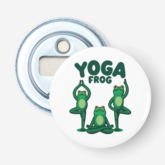 Yoga Frogs Flaschenöffner (Vorderseite)