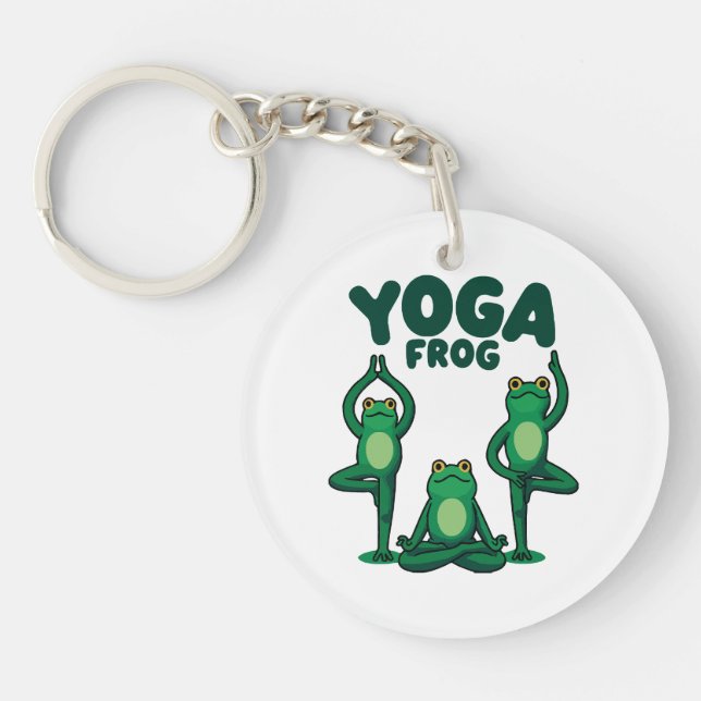 Yoga Frogs Schlüsselanhänger (Vorderseite)
