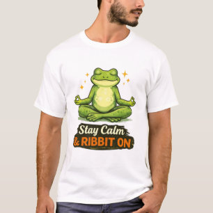 Yoga-Frosch "Bleib ruhig & quake weiter" T-Shirt