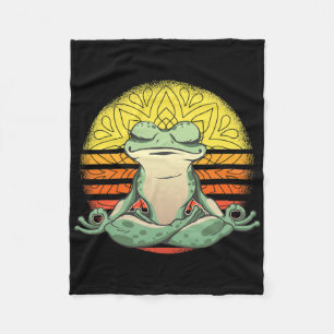 Yoga Frosch Meditation Sport  Fleecedecke