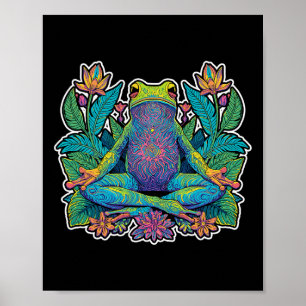 Yoga-Frosch Meditations-Zen-Haltung Lance Stretch Poster