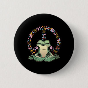 Yoga Frosch Namaste Meditation Yoga Pose Froschlie Button