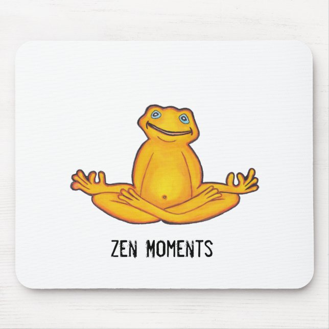 Yoga-Frosch - Zen-Momente Mousepad (Vorne)