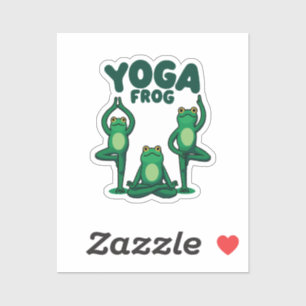 Yoga Frösche Aufkleber