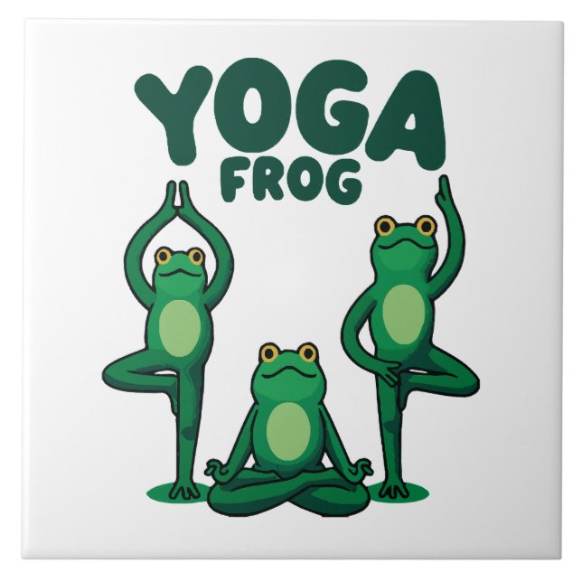Yoga Frösche Fliese (Vorderseite)
