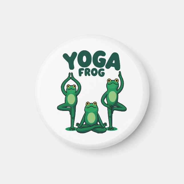 Yoga Frösche Magnet (Vorne)