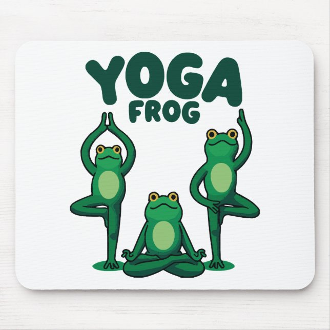 Yoga Frösche Mousepad (Vorne)