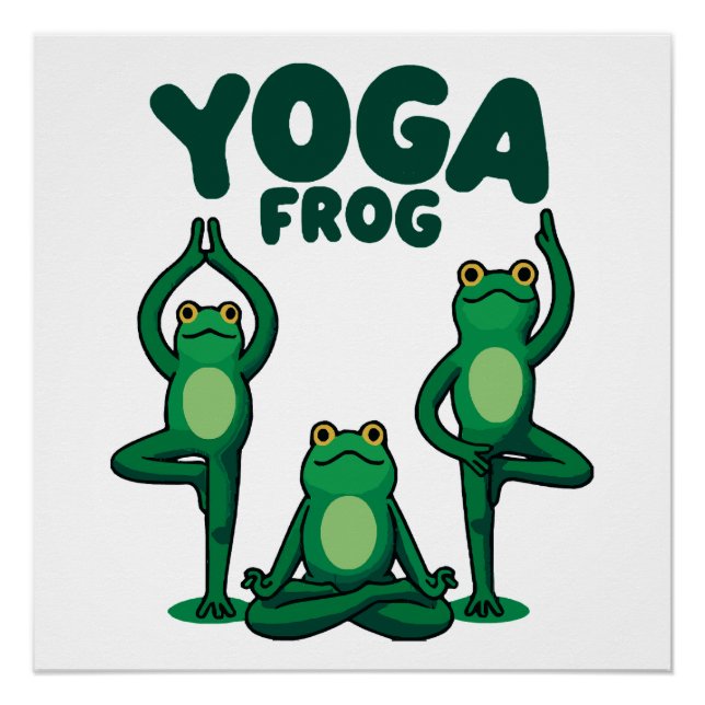 Yoga Frösche Poster (Vorderseite)