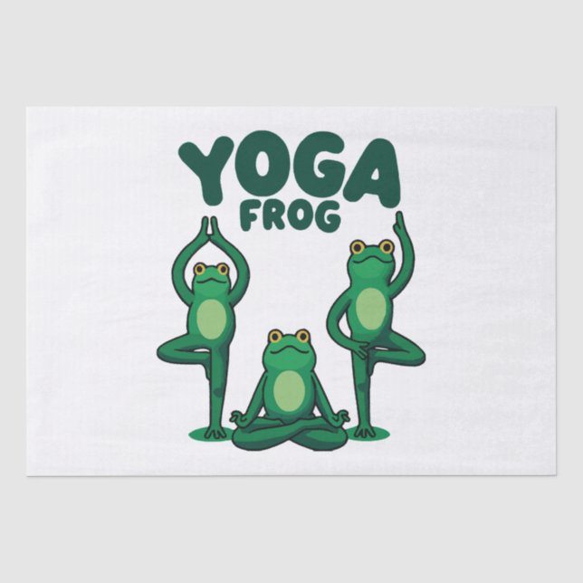 Yoga Frösche Seidenpapier (Vorderseite)