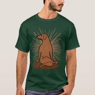 Yoga Funny Dog Meditation Geschenk Retro T-Shirt