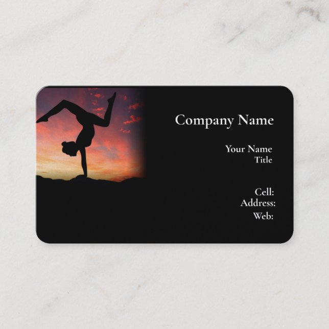 Yoga für die leere Visitenkarte (Vorderseite)