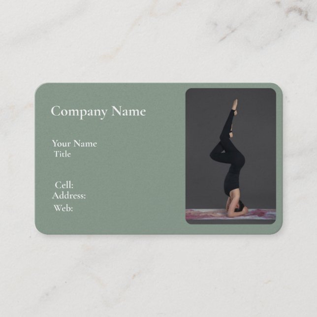 Yoga für die leere Visitenkarte (Vorderseite)