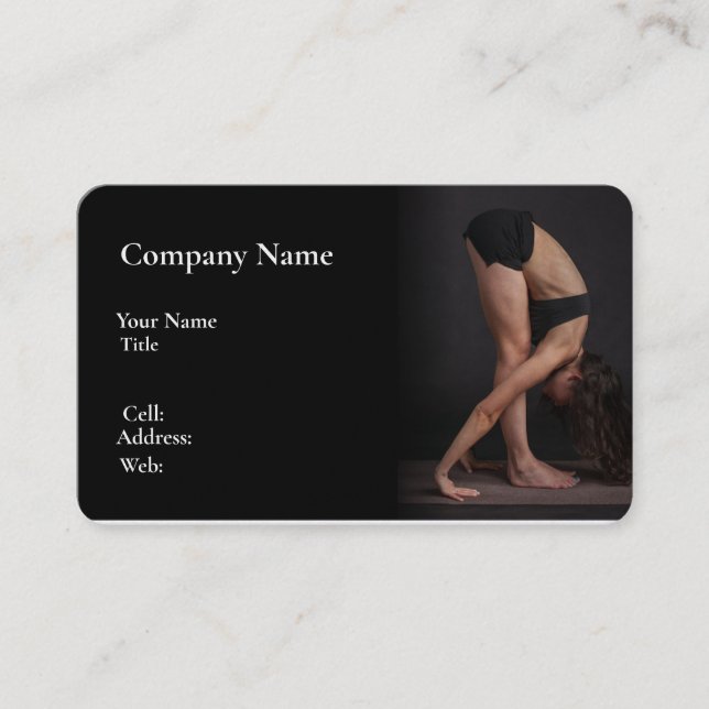 Yoga für die leere Visitenkarte (Vorderseite)