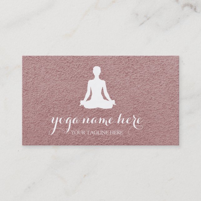 Yoga für elegante Meditation Om Logo Visitenkarte (Vorderseite)