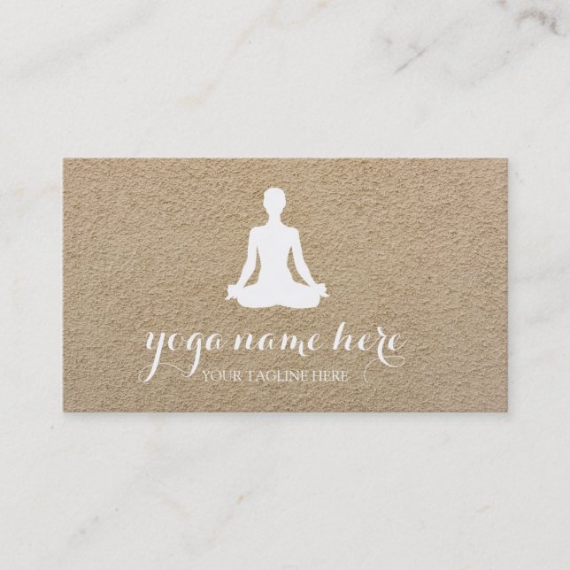 Yoga für elegante Meditation Om Logo Visitenkarte (Vorderseite)