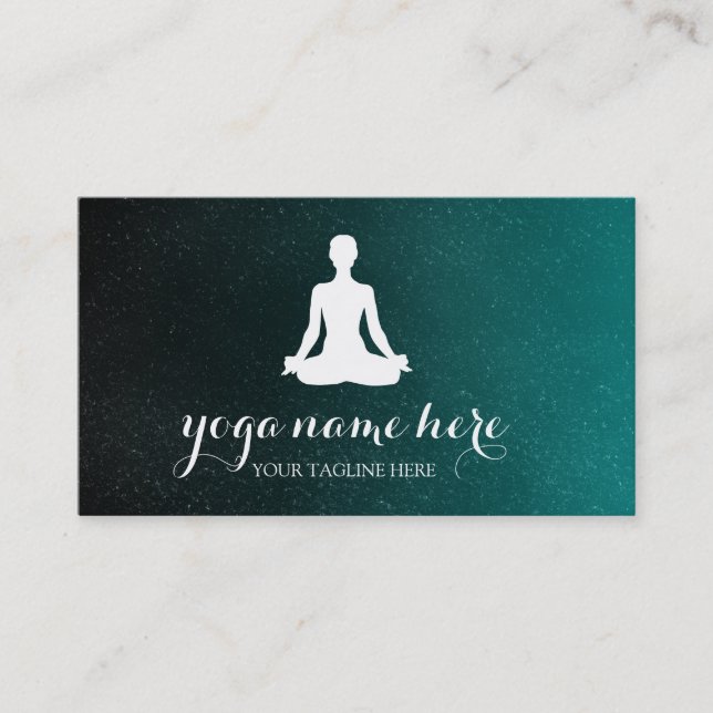 Yoga für elegante Meditation Om Logo Visitenkarte (Vorderseite)